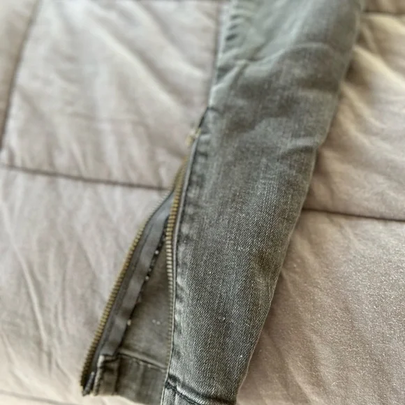 Anine Bing iron grey jeans with zippers - Picture 14 of 15